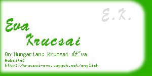 eva krucsai business card